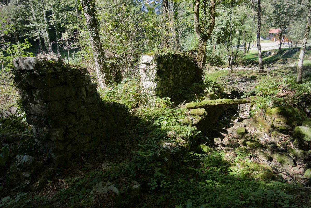 At the source of the Bistrica, there are stone remains of a mill.
